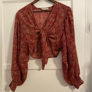 Boho fall crop top